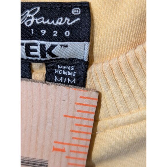 Eddie Bauer Ebtek Sweat Shirt Yellow Men's Medium - Picture 4 of 11